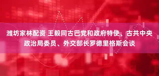 潍坊家林配资 王毅同古巴党和政府特使、古共中央政治局委员、外交部长罗德里格斯会谈